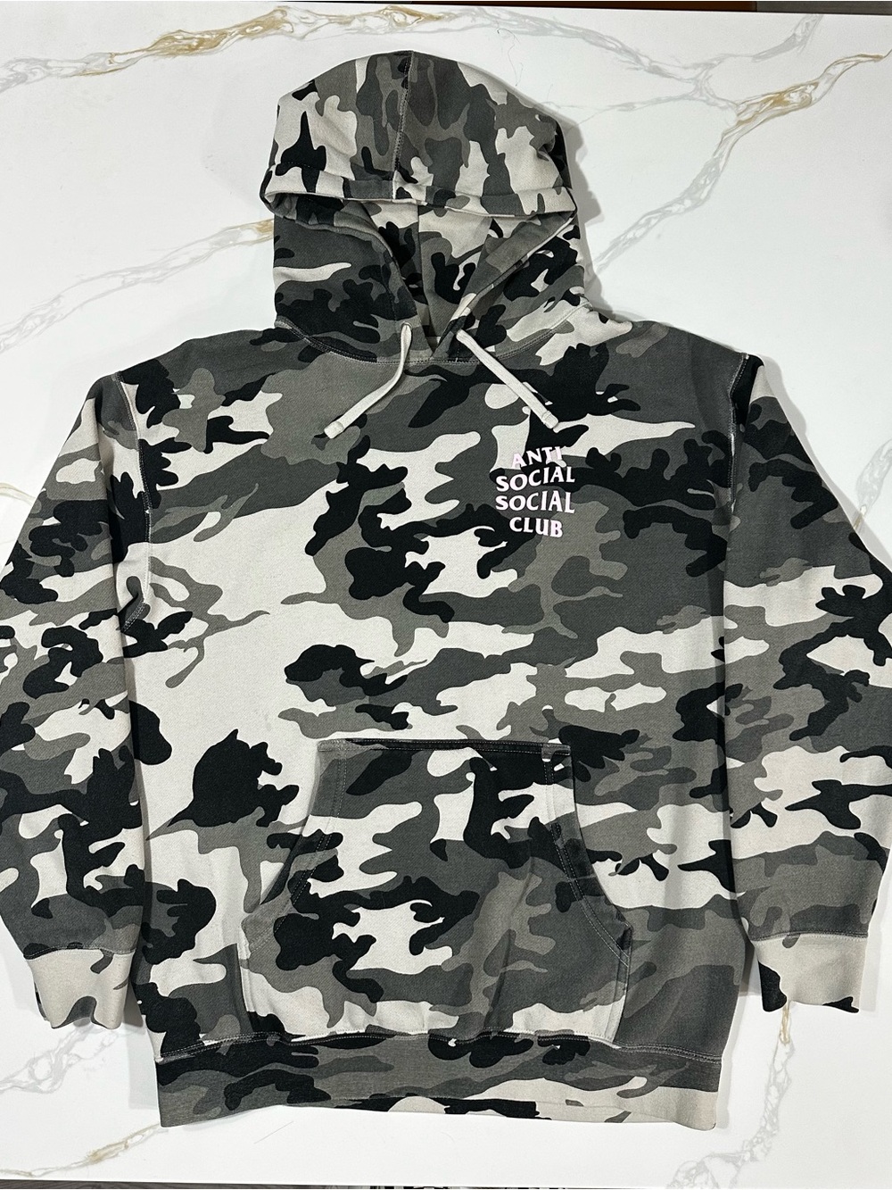 ASSC Anti Social Social Club Frozen Snow Camo Hoodie Size L